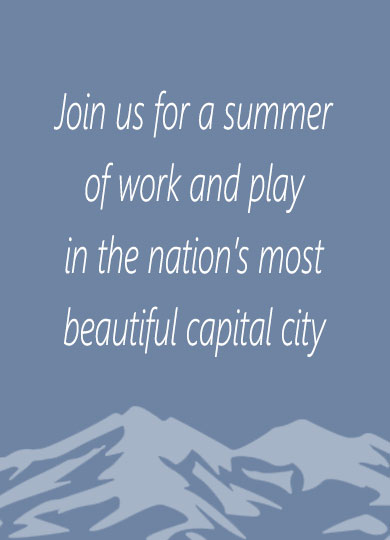 Join us for a summer of work and play in the nation's most beautiful capitol city