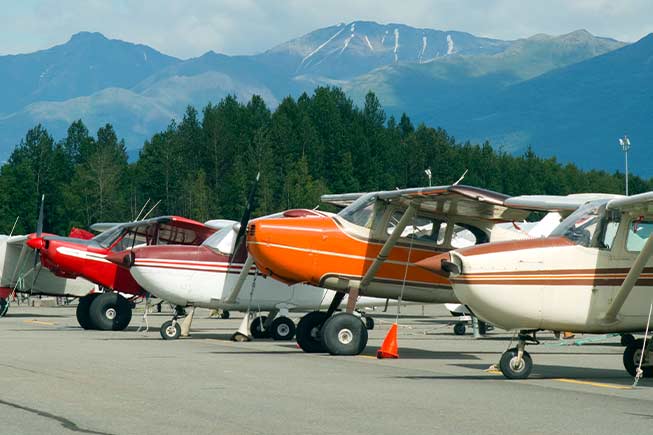 Aircraft on Merrill Field,Anchorage